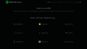 What Watcher.guru website looked like in 2021 (2 years ago)