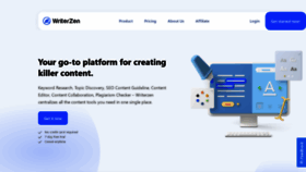 What Writerzen.net website looked like in 2021 (2 years ago)