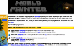 What Worldpainter.net website looked like in 2021 (2 years ago)