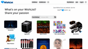 What Wishlist.com website looked like in 2021 (2 years ago)