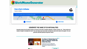 What Worldnamegenerator.com website looked like in 2021 (2 years ago)