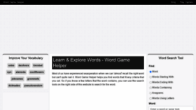What Wordgamehelper.com website looked like in 2021 (2 years ago)