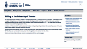What Writing.utoronto.ca website looked like in 2021 (2 years ago)