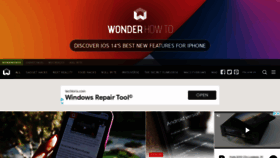 What Wonderhowto.com website looked like in 2021 (2 years ago)