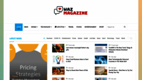 What Wazmagazine.com website looked like in 2021 (2 years ago)