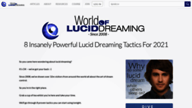 What World-of-lucid-dreaming.com website looked like in 2021 (2 years ago)