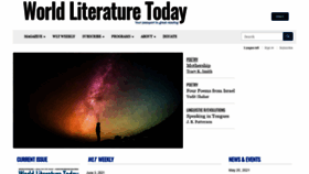 What Worldliteraturetoday.org website looked like in 2021 (2 years ago)