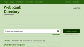 What Webrankdirectory.com website looked like in 2021 (2 years ago)