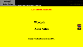 What Woodysautosales.com website looked like in 2021 (2 years ago)