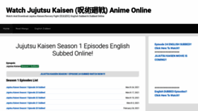 What Watchjujutsukaisen.com website looked like in 2021 (2 years ago)