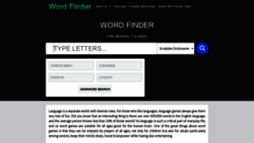 What Word-finder.co website looked like in 2021 (2 years ago)