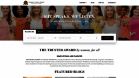 What Womenschoiceaward.com website looked like in 2021 (2 years ago)