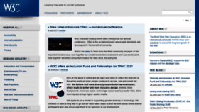 What W3c.org website looked like in 2021 (2 years ago)