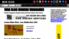 What Warblog.co.uk website looked like in 2021 (2 years ago)