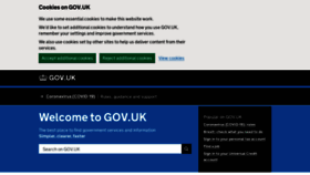 What Www.gov.uk website looked like in 2021 (2 years ago)