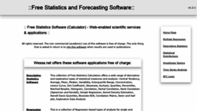 What Wessa.net website looked like in 2021 (4 years ago)