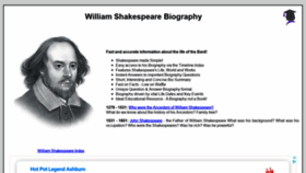 What William-shakespeare.org.uk website looked like in 2021 (2 years ago)