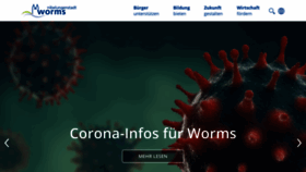 What Worms.de website looked like in 2021 (2 years ago)