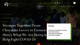 What Worldcocoafoundation.org website looked like in 2021 (2 years ago)