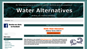 What Water-alternatives.org website looked like in 2021 (2 years ago)