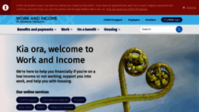 What Workandincome.govt.nz website looked like in 2021 (2 years ago)