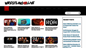 What Wrestlinglive.in website looked like in 2021 (2 years ago)