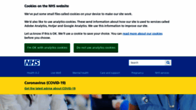 What Www.nhs.uk website looked like in 2021 (2 years ago)