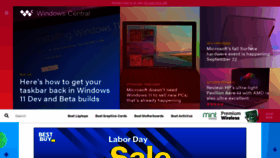 What Windowscentral.com website looked like in 2021 (2 years ago)