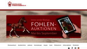 What Westfalenpferde.de website looked like in 2021 (2 years ago)