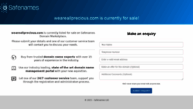 What Weareallprecious.com website looked like in 2021 (2 years ago)