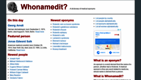 What Whonamedit.com website looked like in 2021 (3 years ago)