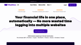 What Wealthica.com website looked like in 2021 (2 years ago)