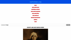 What Warholstars.org website looked like in 2021 (2 years ago)
