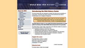 What Webhistory.org website looked like in 2021 (2 years ago)