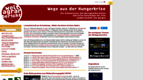 What Weltagrarbericht.de website looked like in 2021 (2 years ago)