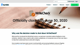 What Writecheck.com website looked like in 2021 (2 years ago)