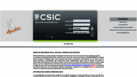 What Webmail.csic.es website looked like in 2021 (2 years ago)