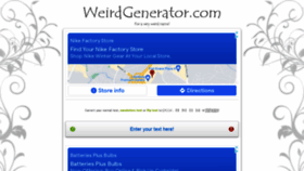 What Weirdgenerator.com website looked like in 2021 (2 years ago)