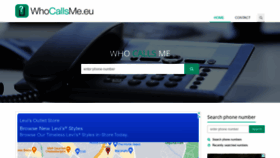 What Whocallsme.eu website looked like in 2021 (3 years ago)