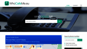 What Whocallsme.eu website looked like in 2021 (2 years ago)