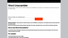 What Word-unscrambler.io website looked like in 2021 (2 years ago)