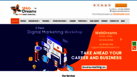 What Webdreams.in website looked like in 2021 (3 years ago)