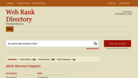 What Webrankdirectory.com website looked like in 2021 (2 years ago)