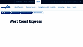 What Westcoastexpress.com website looked like in 2021 (2 years ago)