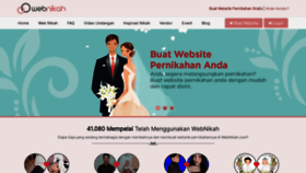 What Webnikah.com website looked like in 2021 (2 years ago)