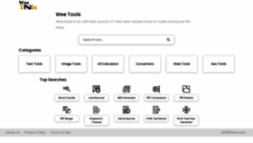 What Wee.tools website looked like in 2021 (2 years ago)