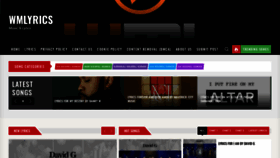 What Wmlyrics.com website looked like in 2021 (4 years ago)