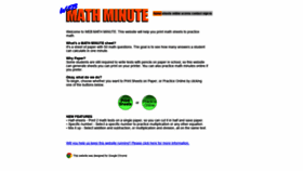 What Webmathminute.com website looked like in 2021 (2 years ago)