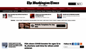 What Washingtontimes.com website looked like in 2022 (2 years ago)