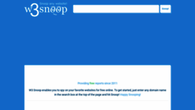 What W3snoop.com website looked like in 2022 (2 years ago)